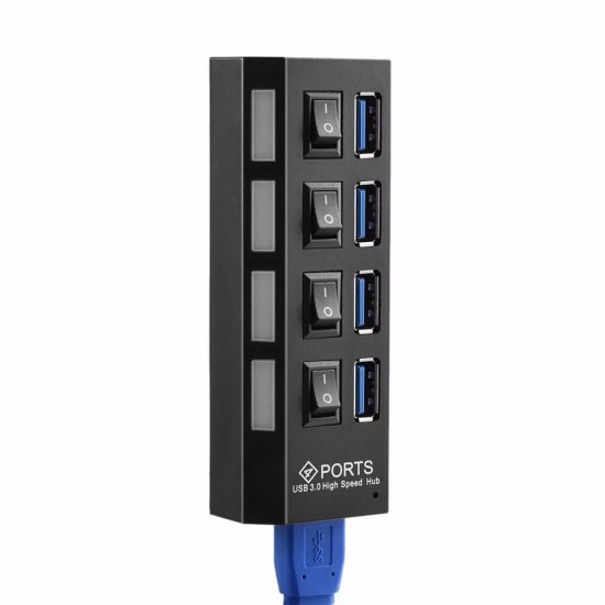 Hub 4 Ports USB 3.0 ORIGINAL Super Speed Très Rapide 5 Gbit/s pour PC / PS4 (S) / PS4 Pro/Xbox One (S) / Xbox 360 